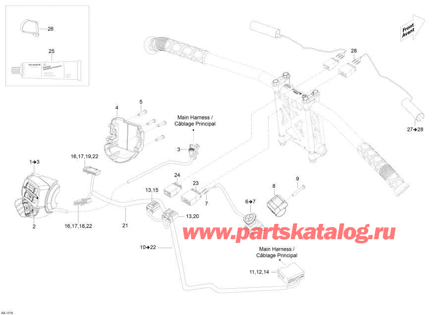 Схема узла 10- Рулевая Система Wiкольцо Жгут Проводов (10- Steering Wiring Harness)
