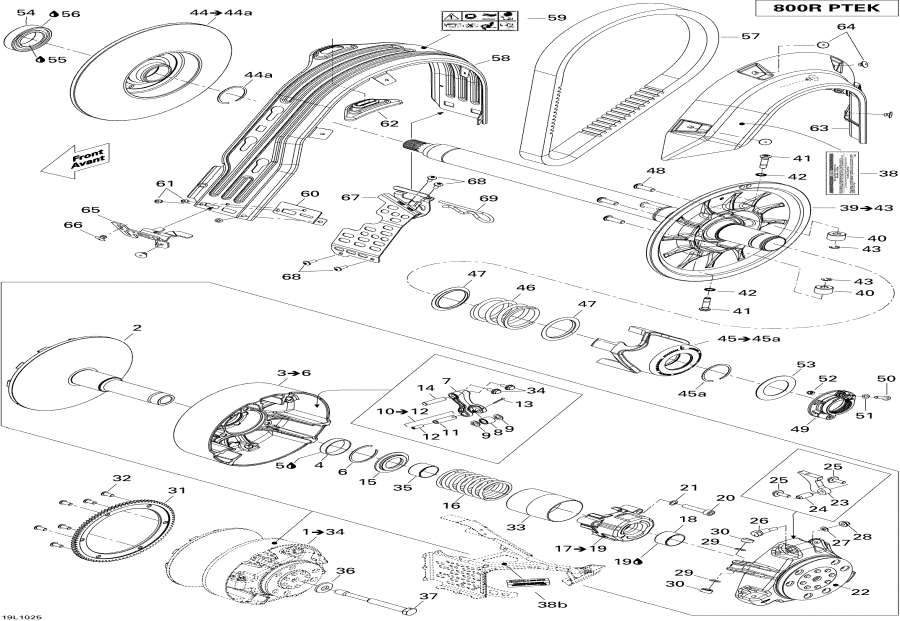 Схема узла 05- Шкив System 600Ho Etec (05- Pulley System 600Ho Etec)