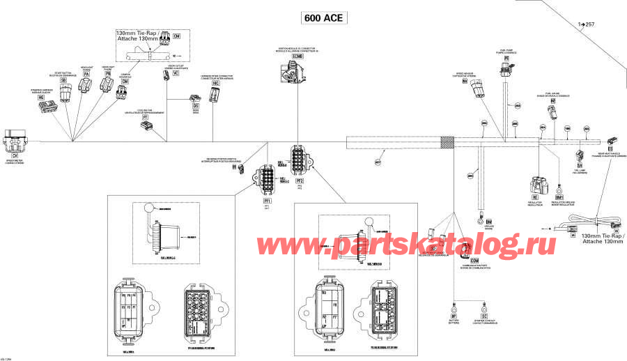 Схема узла 10- Электрика - Жгут Проводов (10- Electrical Harness)