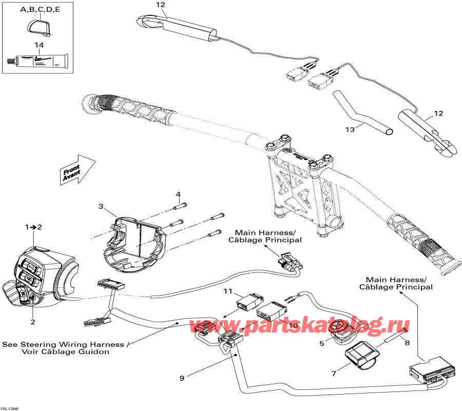 Схема узла 10- Рулевая Система Wiкольцо Жгут Проводов (10- Steering Wiring Harness)