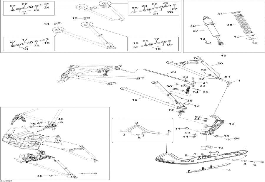 Схема узла 07- Передняя Подвеска И Лыжи (07- Front Suspension And Ski)