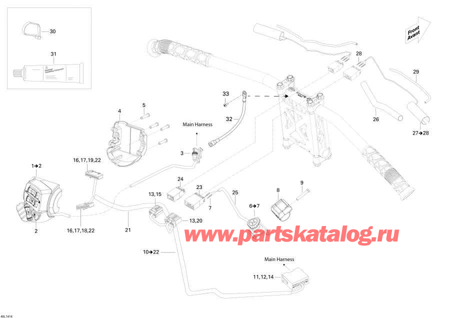 Схема узла 10- Рулевая Система Wiкольцо Жгут Проводов (10- Steering Wiring Harness)