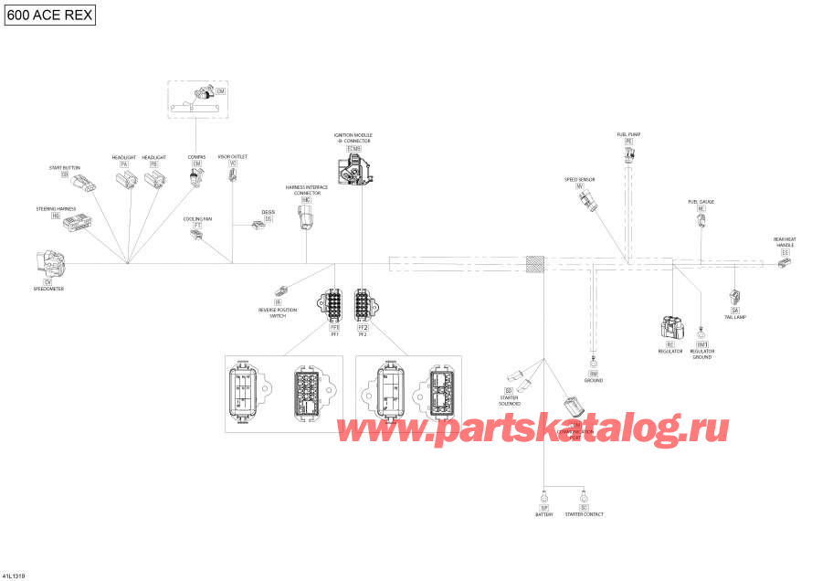 Схема узла 10- Электрика - Жгут Проводов (10- Electrical Harness)
