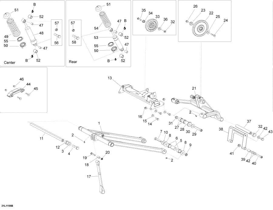 Схема узла 08- Задняя Подвеска (08- Rear Suspension)