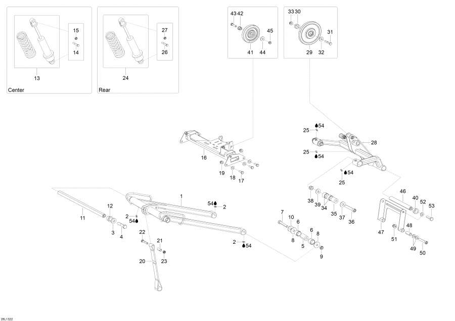 Схема узла 08- Задняя Подвеска (08- Rear Suspension)