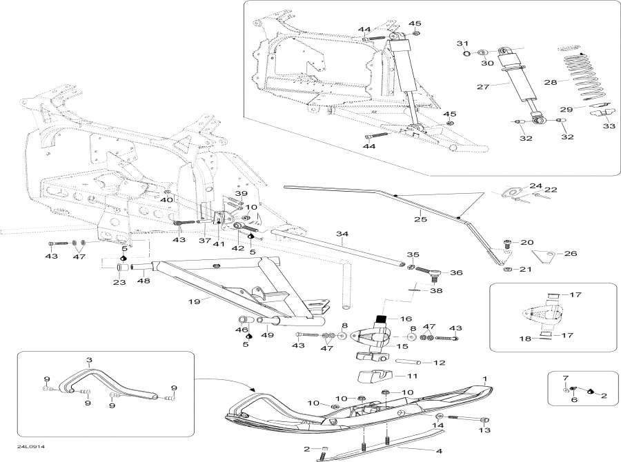 Схема узла 07- Передняя Подвеска И Лыжи (07- Front Suspension And Ski)