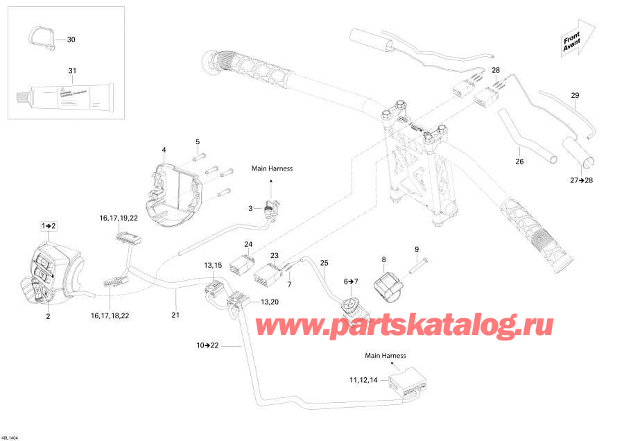 Схема узла 10- Рулевая Система Wiкольцо Жгут Проводов (10- Steering Wiring Harness)