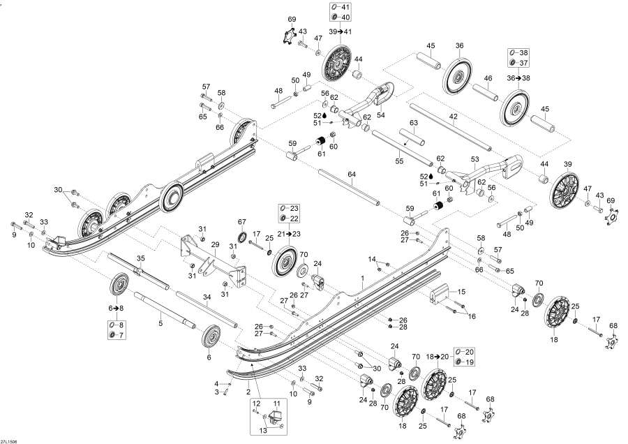 Схема узла 08- Задняя Подвеска (08- Rear Suspension)