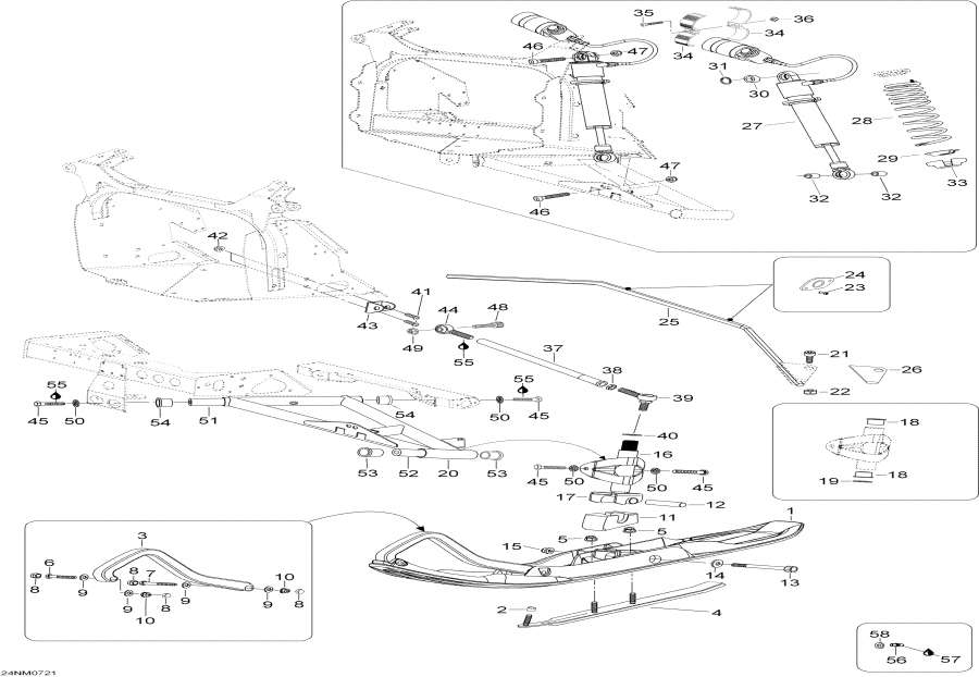 Схема узла 07- Передняя Подвеска И Лыжи (07- Front Suspension And Ski)