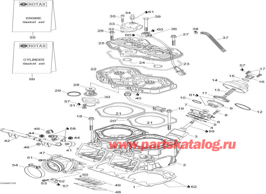 Схема узла 01- Цилиндр И Головка Блока Цилиндра (01- Cylinder And Cylinder Head)
