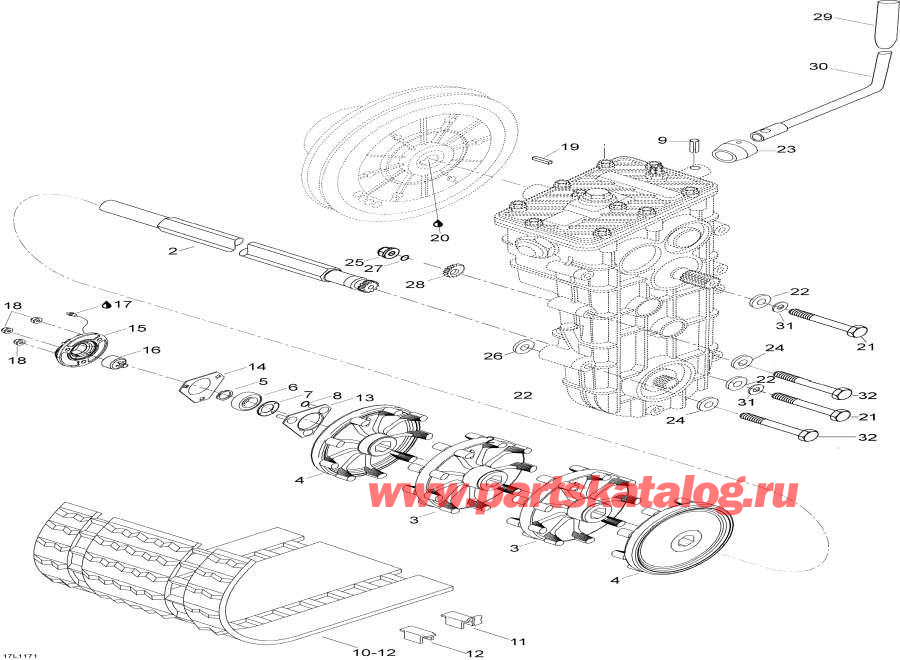 Схема узла 05- Drive Axle И Track (05- Drive Axle And Track)