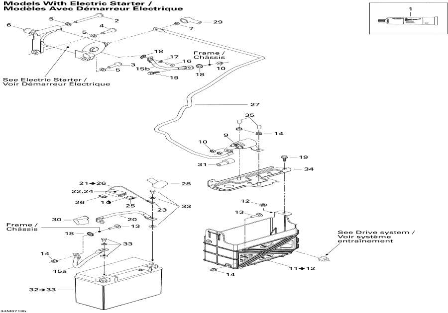 Схема узла 10- Battery И Стартер 550F (10- Battery And Starter 550F)