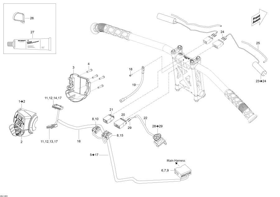 Схема узла 10- Рулевая Система Wiкольцо Жгут Проводов (10- Steering Wiring Harness)