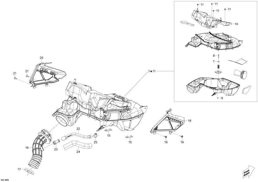 Схема узла 02- Air Система Впуска 600 Ace - Rex-2 (02- Air Intake 600 Ace - Rex-2)