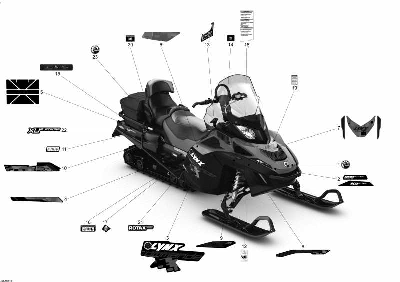 Схема узла 09- Наклейки - 600 E-Tec (09- Decals - 600 E-Tec)