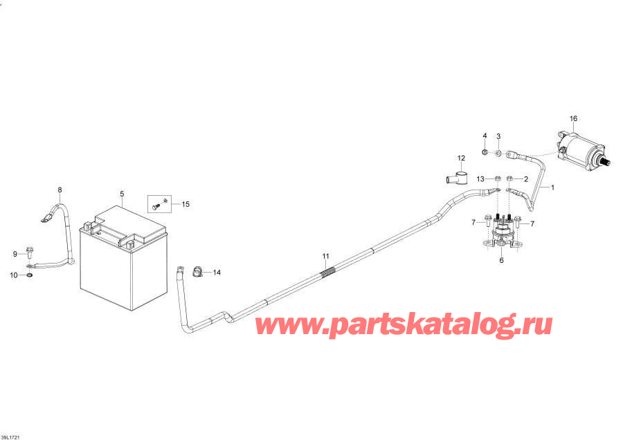 Схема узла 10- Battery И Электростартер 2018 (10- Battery And Electric Starter 2018)