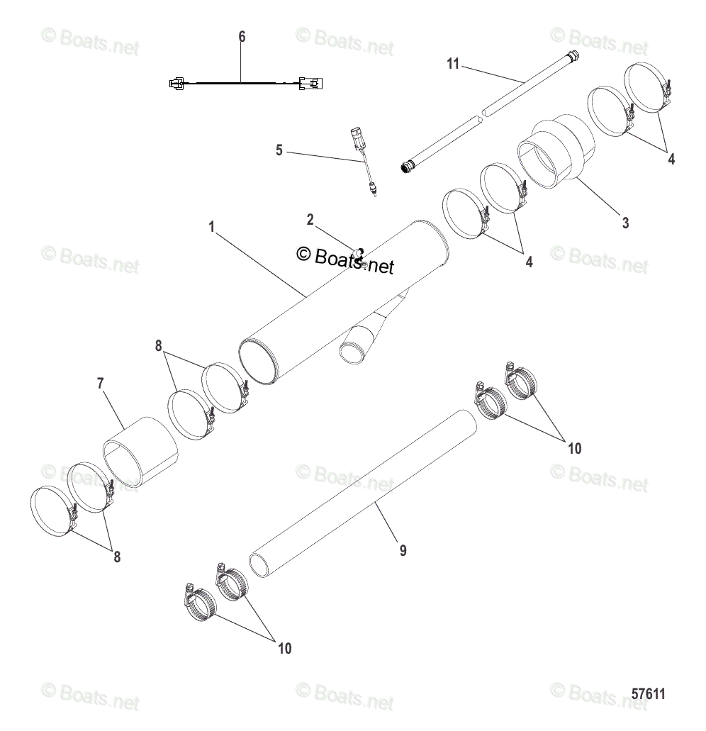 Схема узла Exhaust Tube Qsb 6.7, Design-Ii, 19-Degree Offset Bib