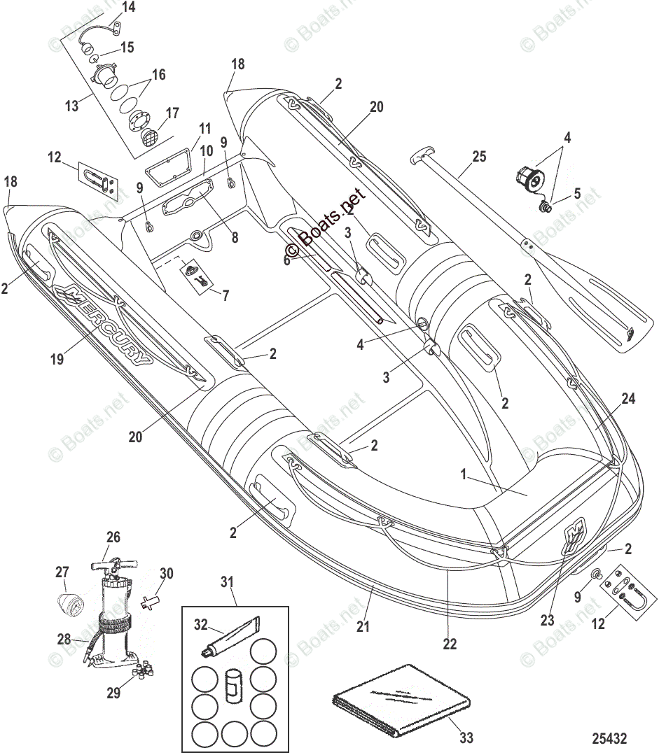 Схема узла Запчасти Для Mercury Rib Oceanrunner
