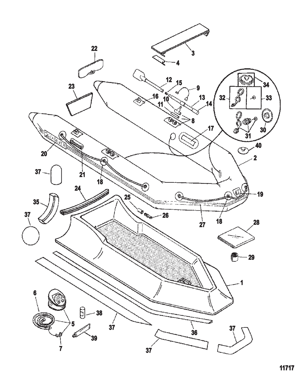 Схема узла Надувные Лодки Qs Rib (270 / 330)