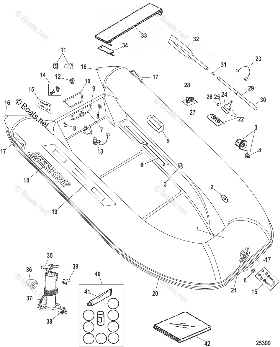 Схема узла Mercury Rib Oceanrunner