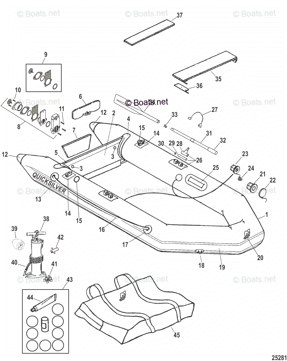 Схема узла Модели Quicksilver Roll Up(Белые)
