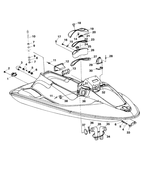 Схема узла Hull And Body (I994690) Для Polaris Intl Slx