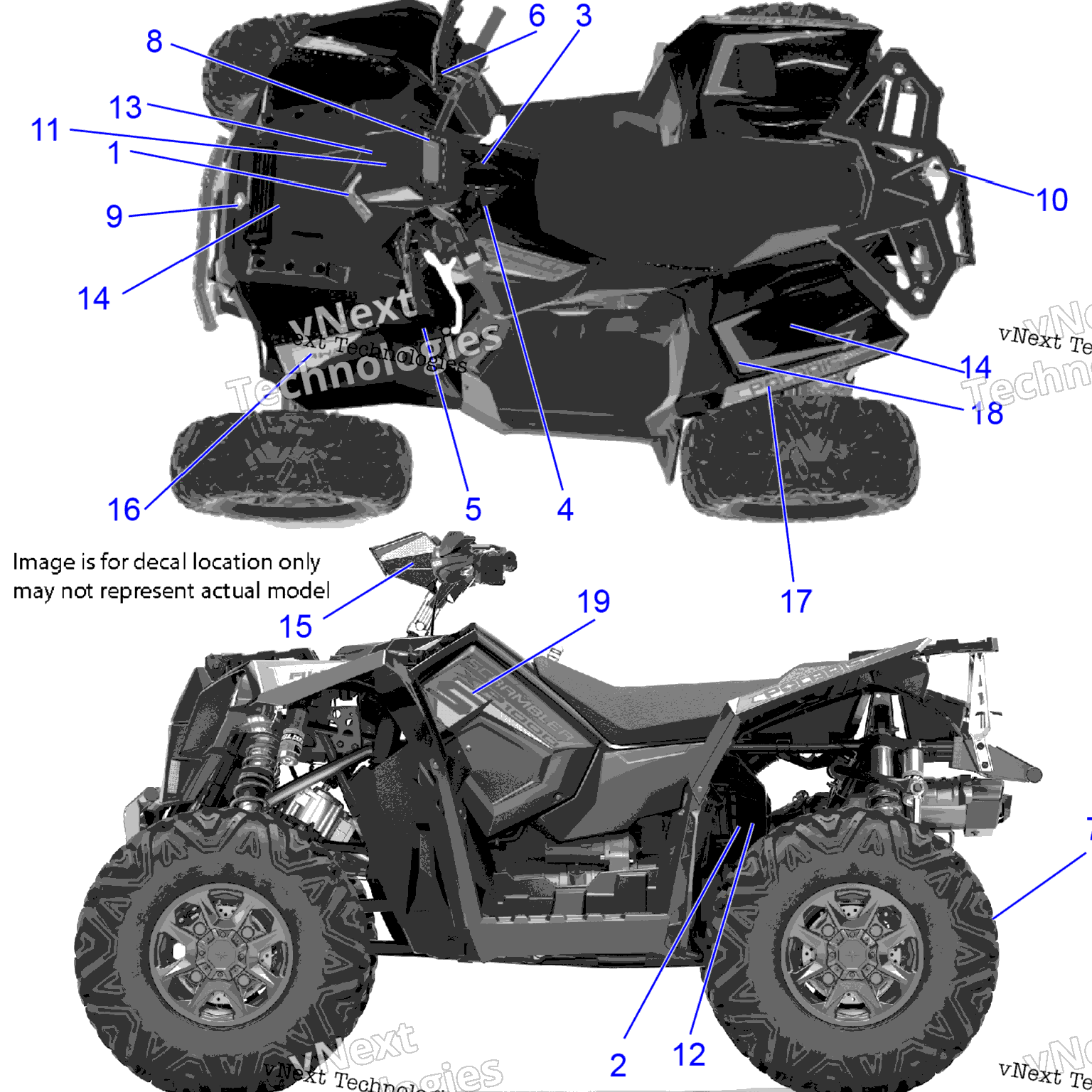 Схема узла Корпуса, Наклейки