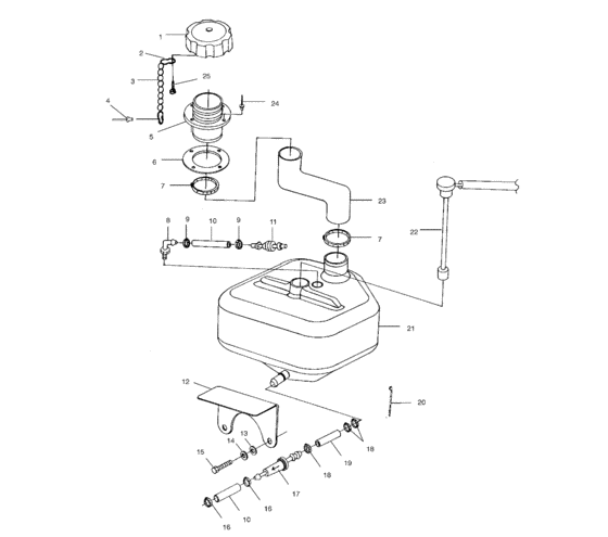 Схема узла Бак Масляный (W014697D) Для Polaris Slh