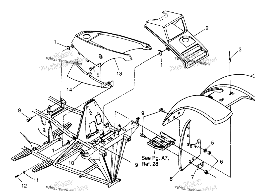 Схема узла Front Cab Assembly 6X6 400L U.s. , Swedish S958740 & Norwegian