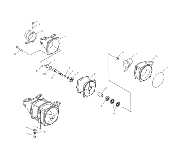 Схема узла Propulsion (W025402D) Для Polaris Octane