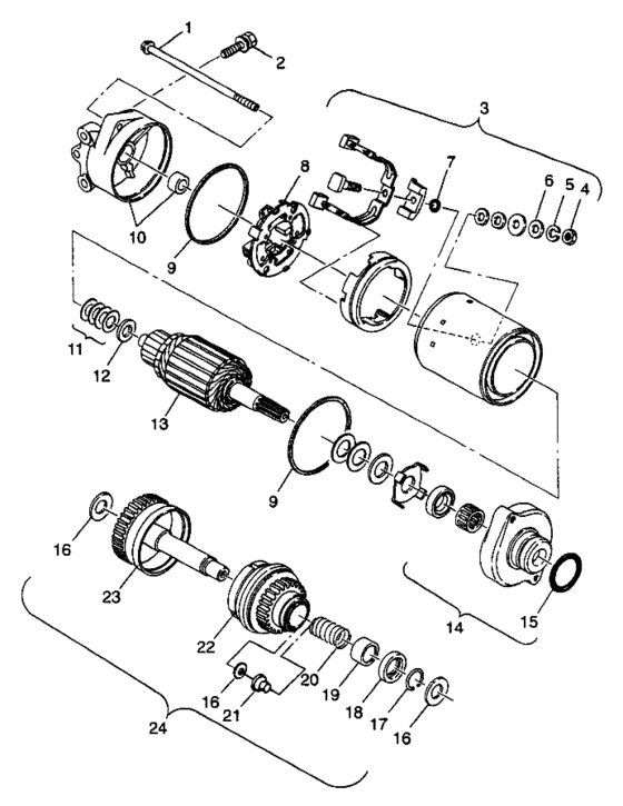 Схема узла Электростартер (Sl 900 B974091 And Sl 1050 B974090) Для Polaris Sl 1050