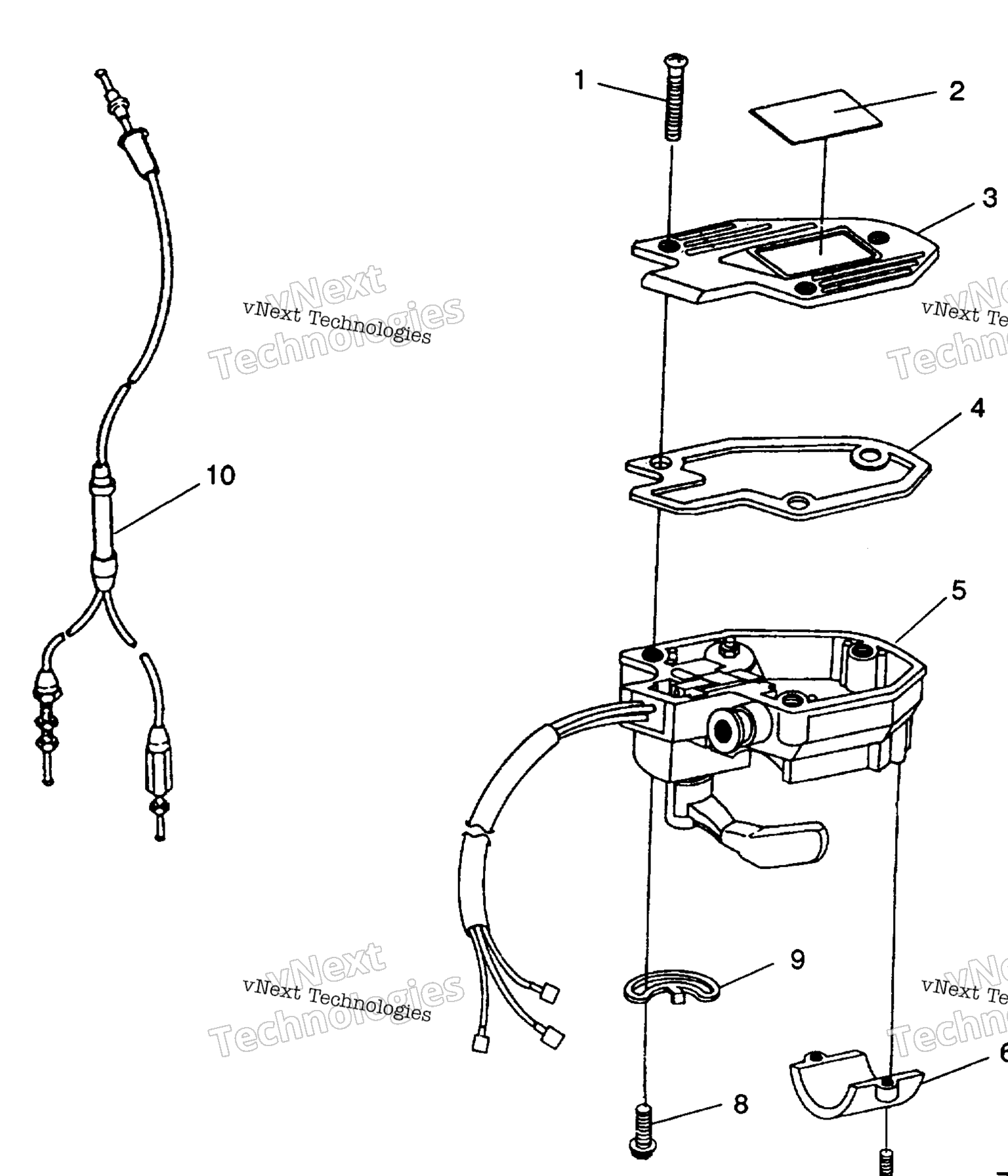 Схема узла Controls Throttle Asm./Cable Trail Blazer