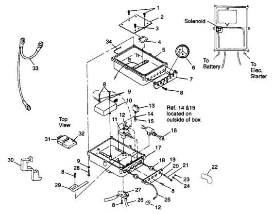 Схема узла Electrical Box (Sl 900 B974091 And Sl 1050 B974090) Для Polaris Sl 1050