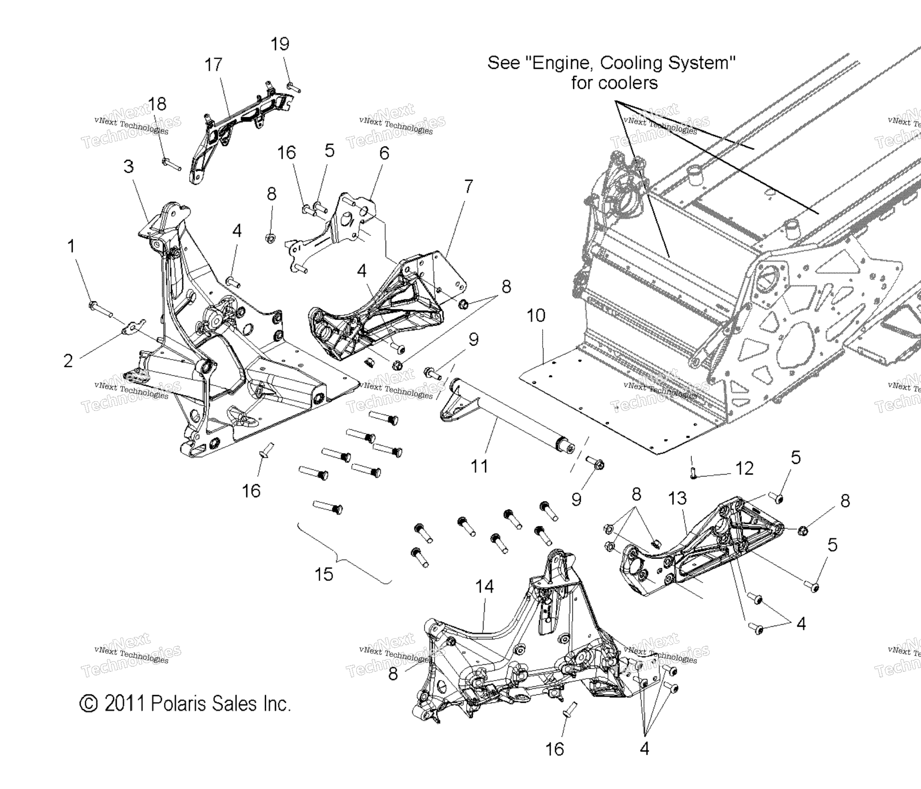 Схема узла Chassis, Bulkhead Asm. All Options