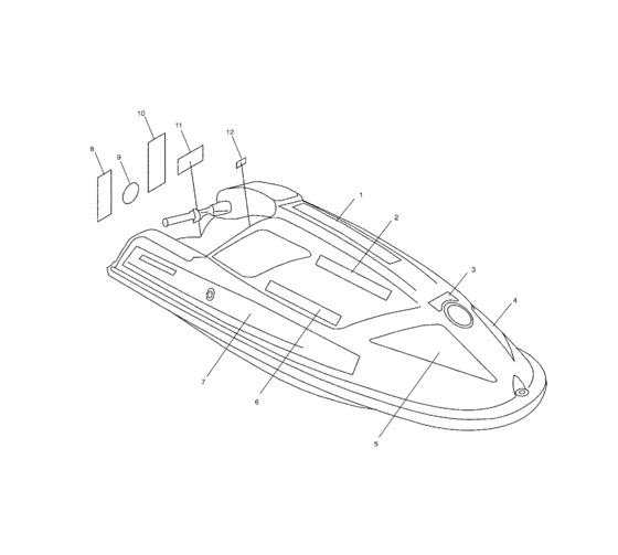 Схема узла Наклейки (W035402Da) Для Polaris Octane