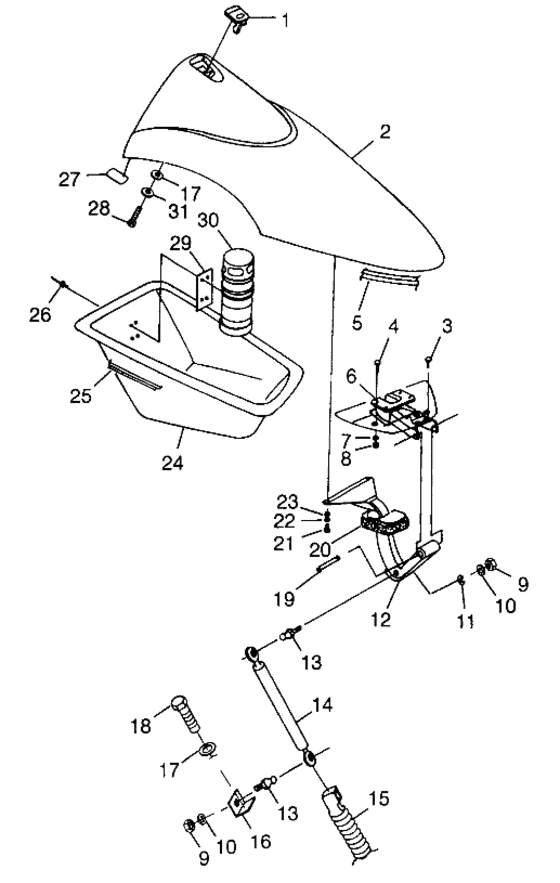 Схема узла Front Storage Compartment (I984673) Для Polaris Slh