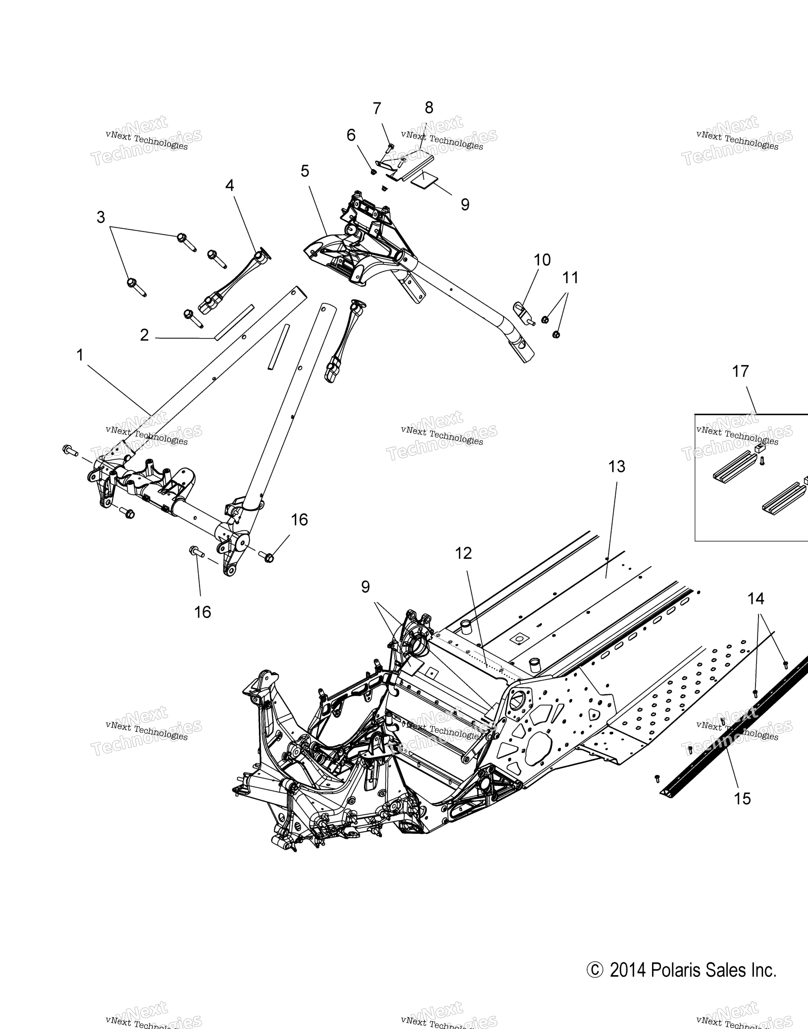 Схема узла Chassis, Chassis Asm. & Over Structure All Options
