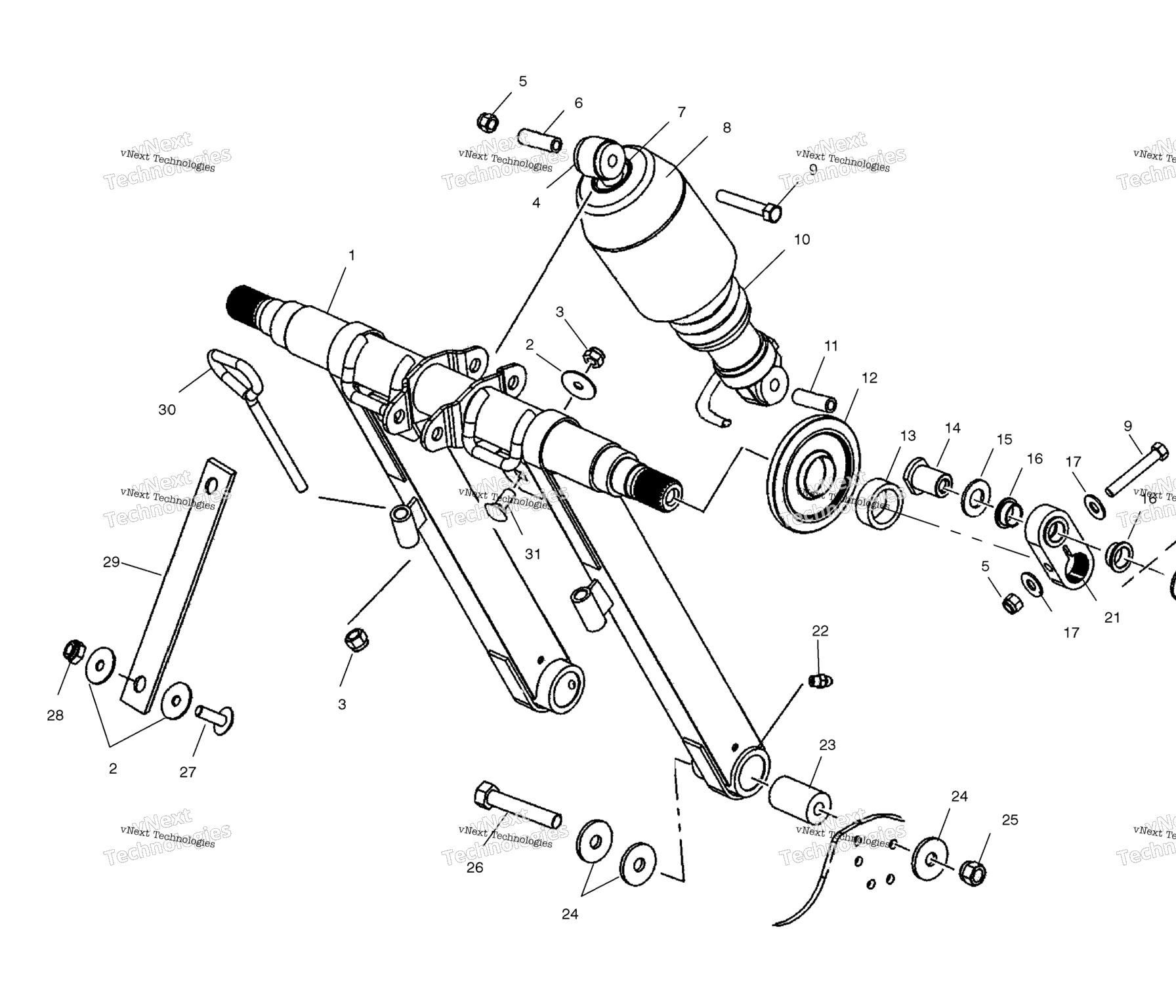 Схема узла Передний Моментный Рычаг
