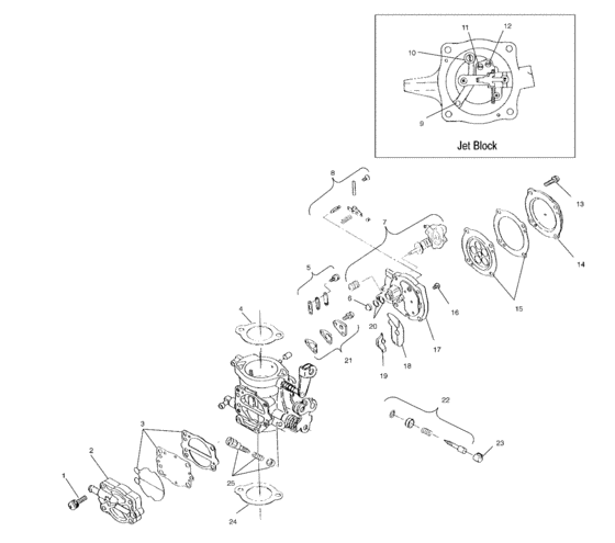 Схема узла Карбюратор (W014697D) Для Polaris Slh