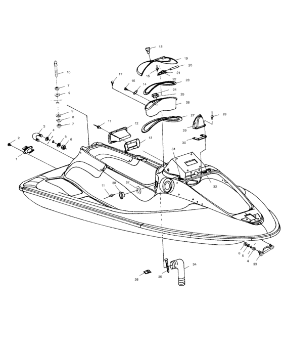 Схема узла Hull And Body (I994673) Для Polaris Intl Slh
