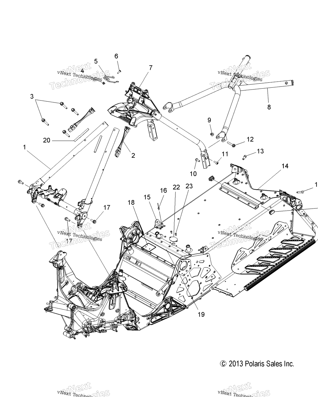 Схема узла Chassis, Chassis Asm. & Over Structure
