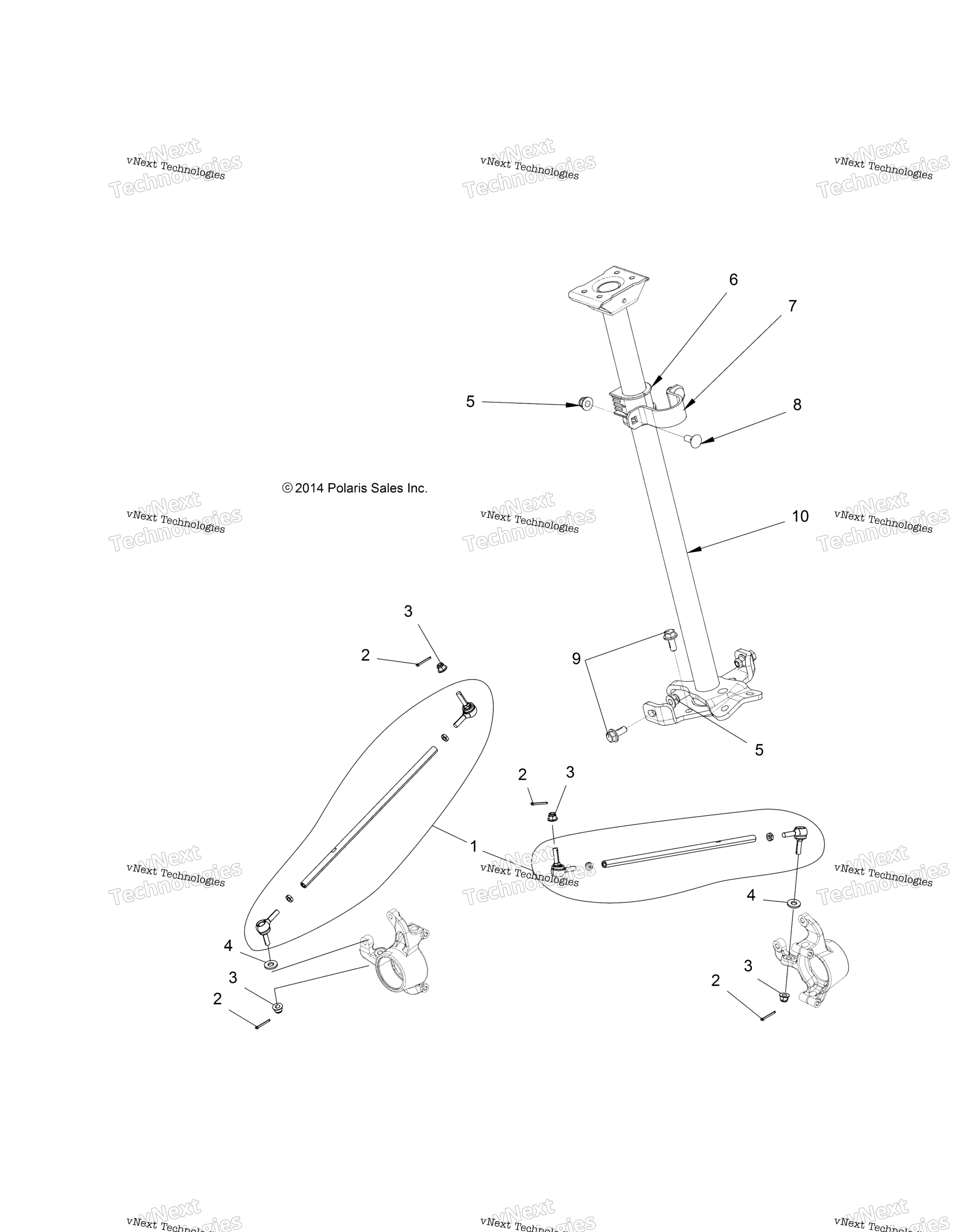 Схема узла Steering, Steering Post Asm. A17Sxa85A1/A9