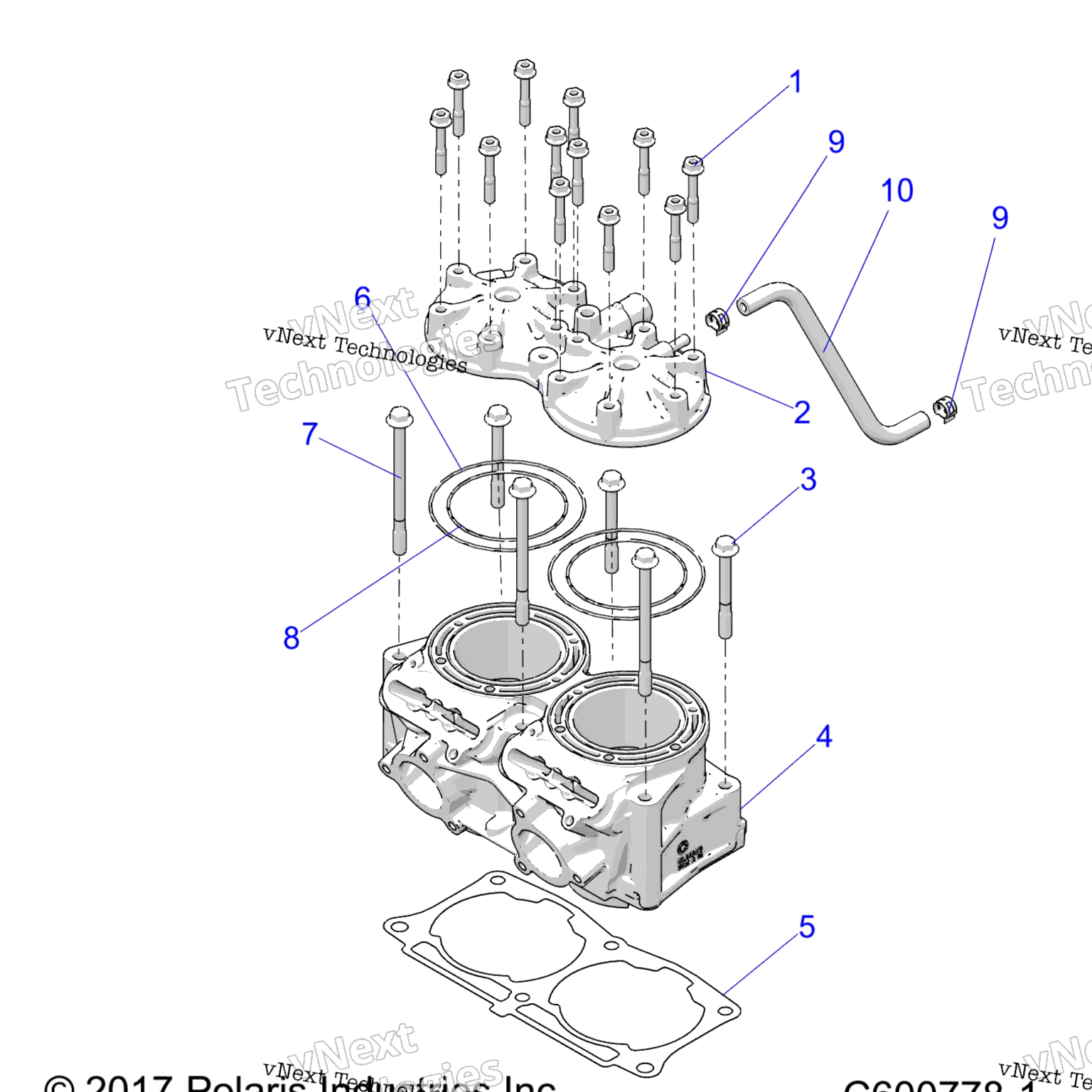 Схема узла Engine, Cylinder, Cyl. Head All Options