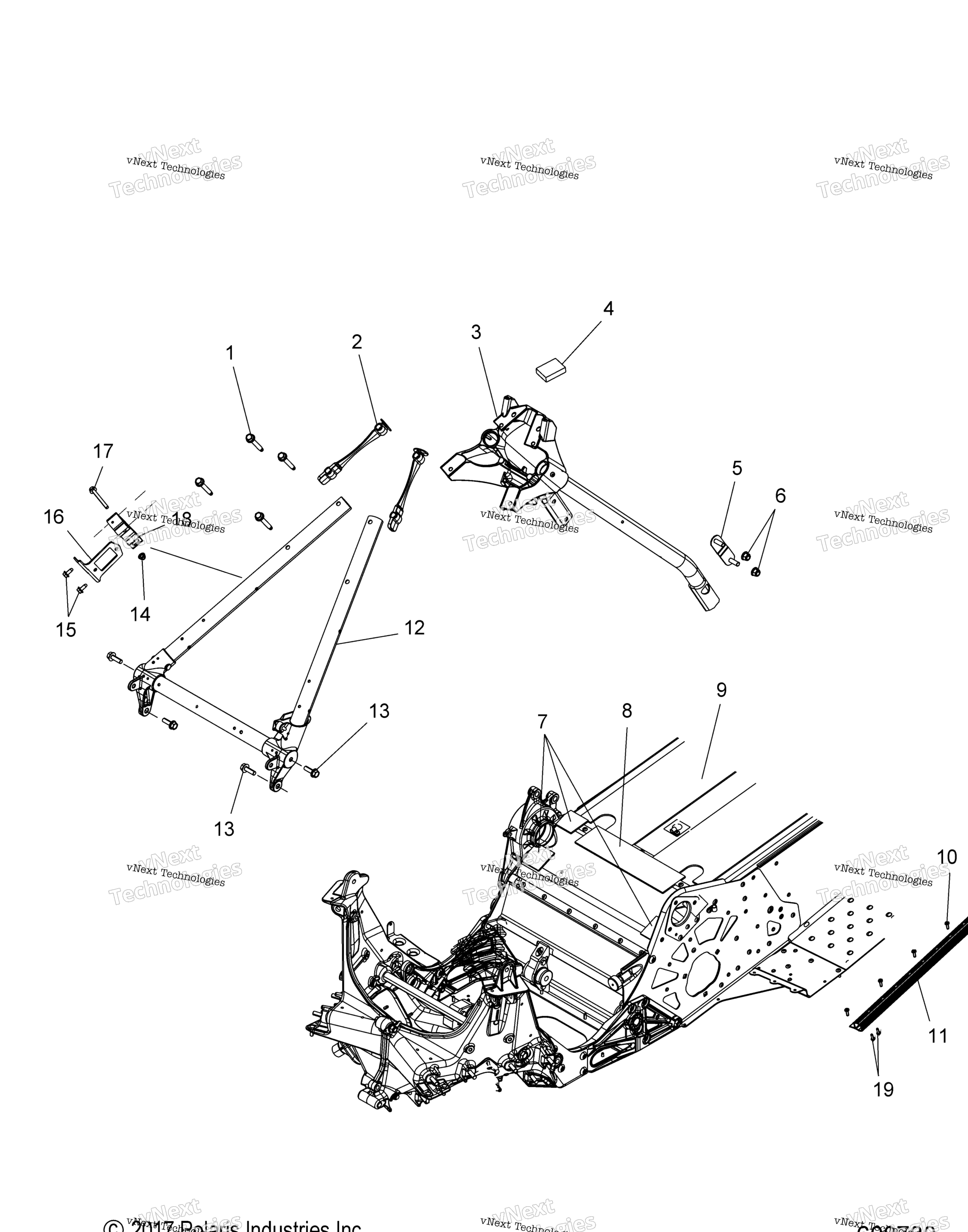 Схема узла Chassis, Chassis Asm. & Over Structure All Options