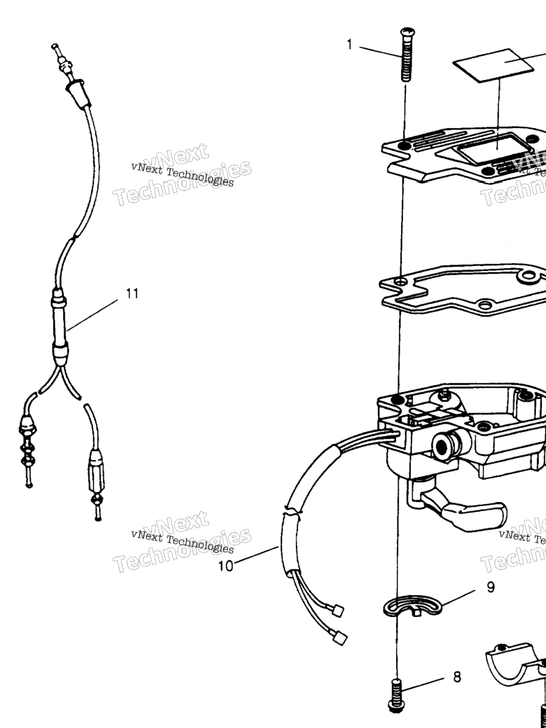 Схема узла Controls Throttle Asm./Cable Trail Blazer