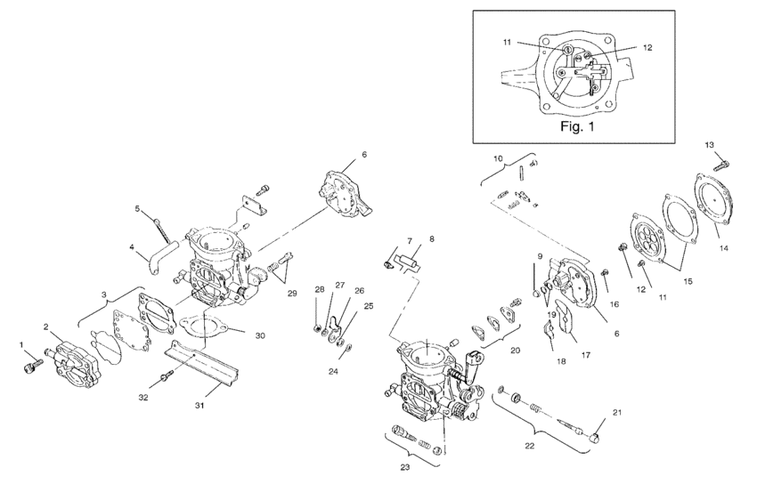 Схема узла Карбюратор (W004673I) Для Polaris Int\'l Slh