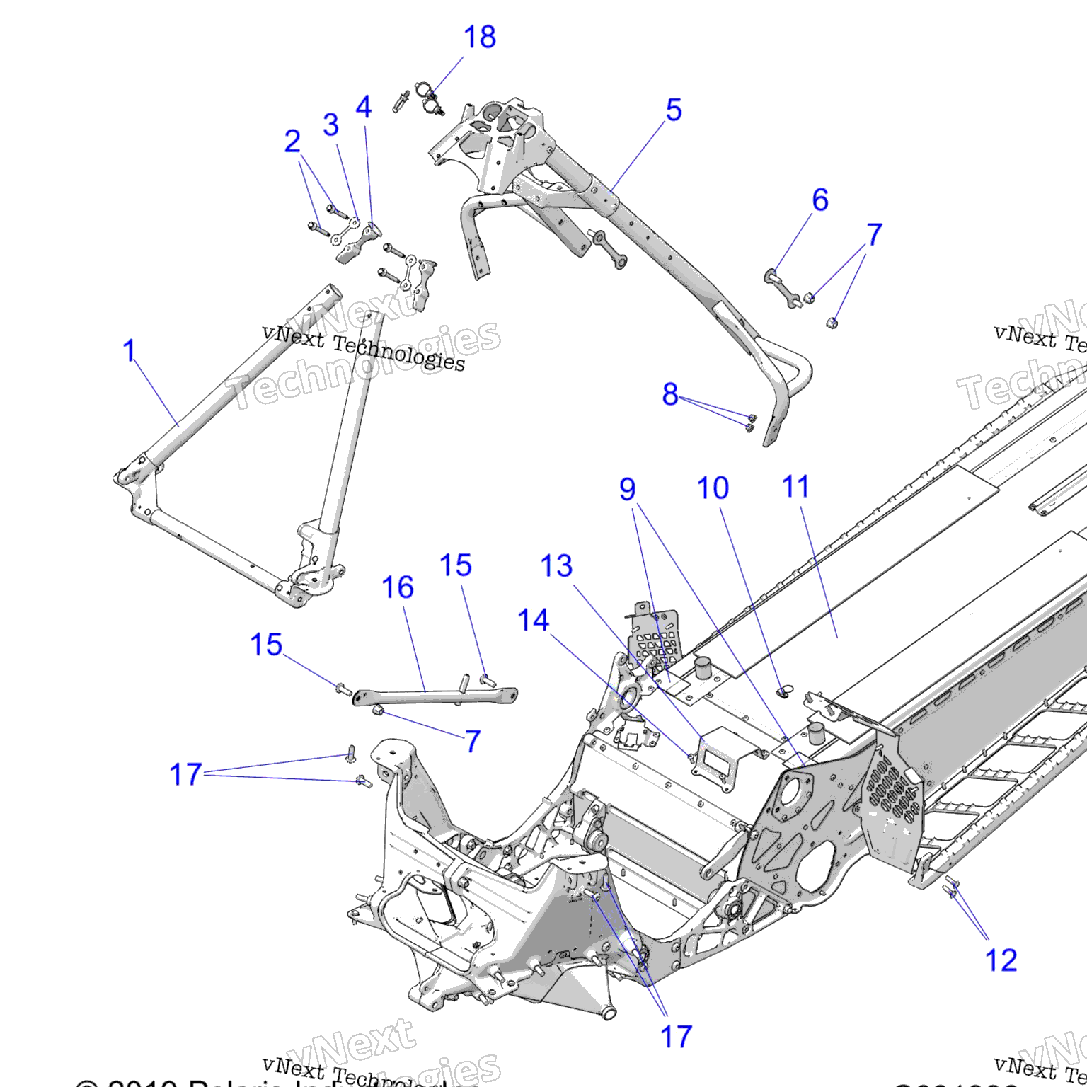 Схема узла Chassis, Chassis Asm. & Over Structure All Options