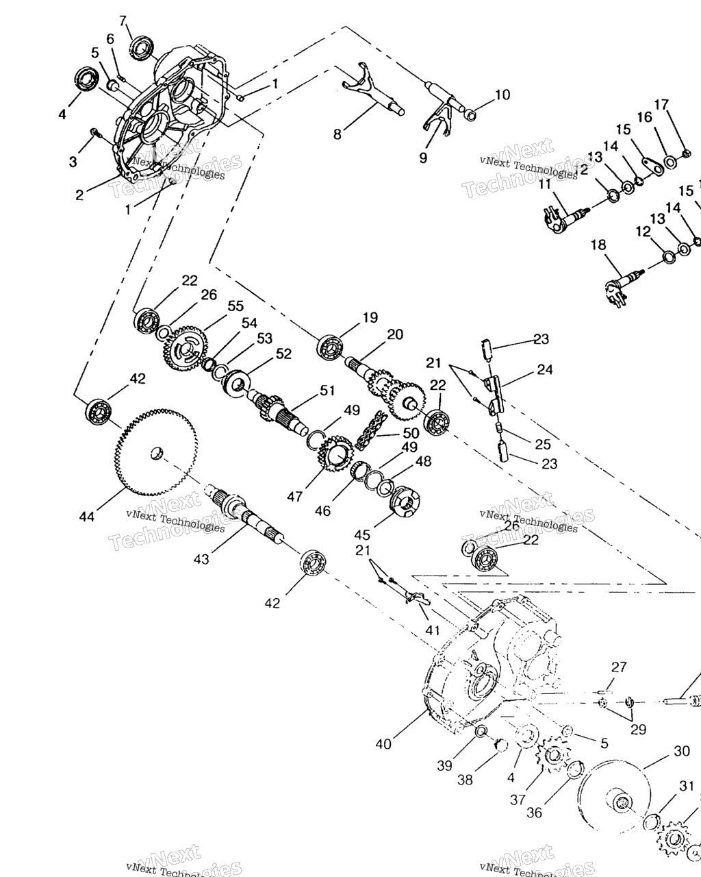 Схема узла Корпус Редуктора 6X6 400L, Norwegian N948740