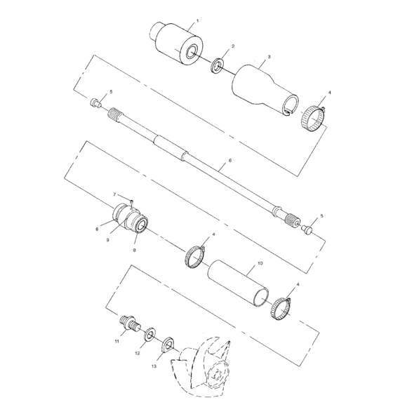 Схема узла Drive System (W025198C/D/I) Для Polaris Virage Txi