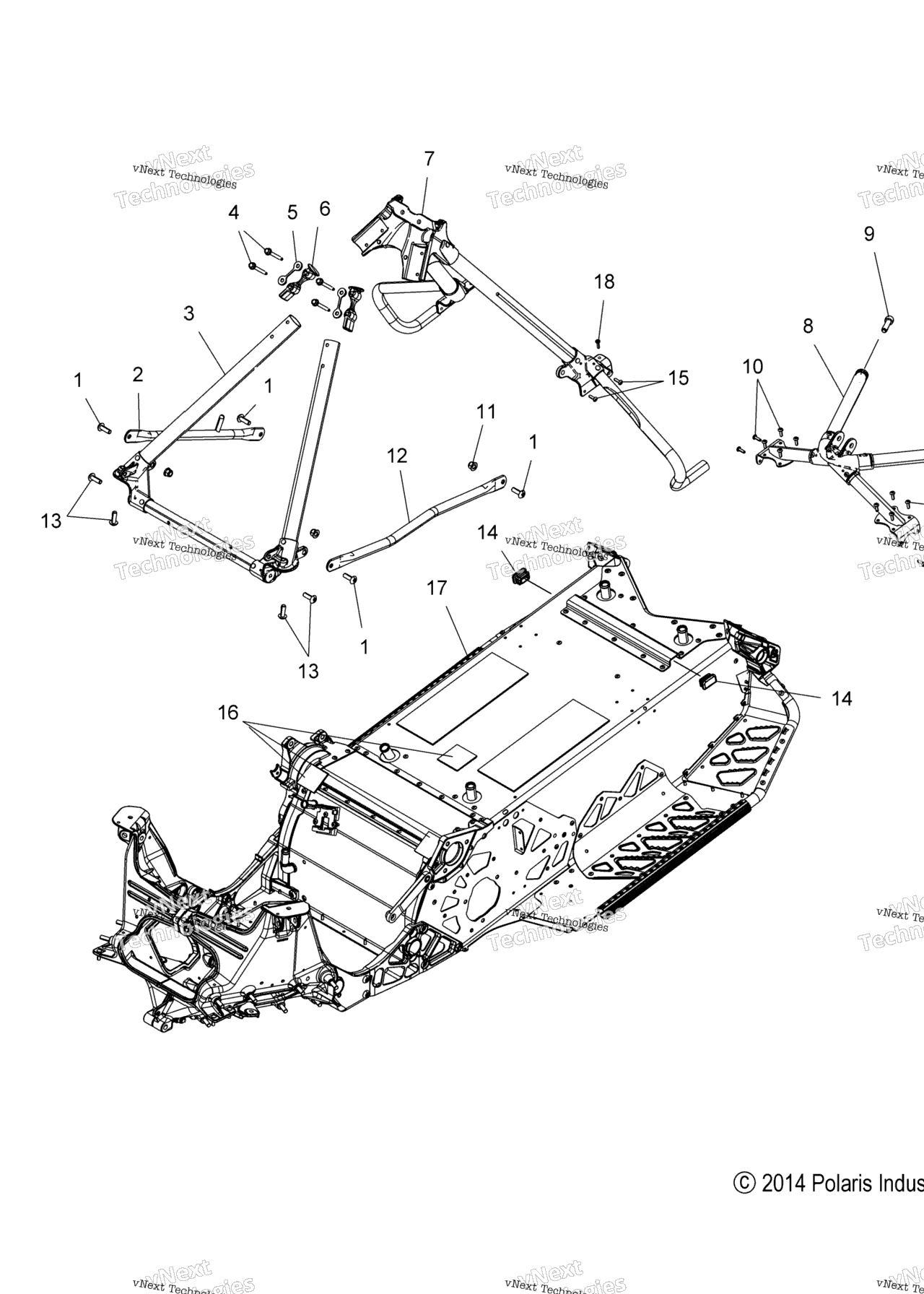 Схема узла Chassis, Chassis Asm. & Over Structure